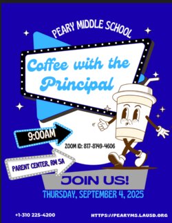  ¡Únase a nosotros para nuestro primer café con el director del año escolar!
